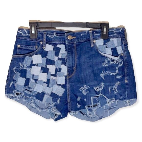 Levi's Patchwork Upcycled Cutoff Shorts W31 - Picture 1 of 16